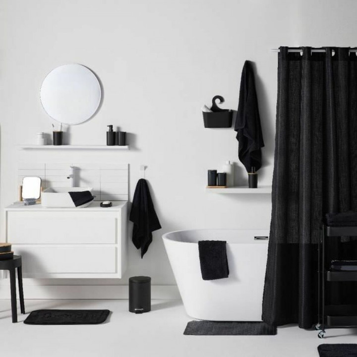 Tappetino Antiscivolo da Vasca TODAY UTILITY Nero 40 x 60 cm