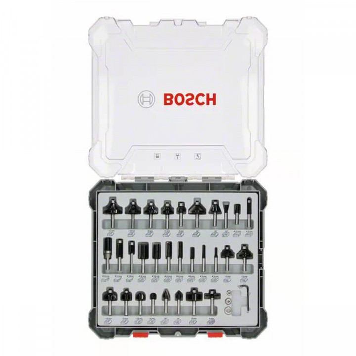 Multipurpose router bit set BOSCH 2607017475 30 Pieces