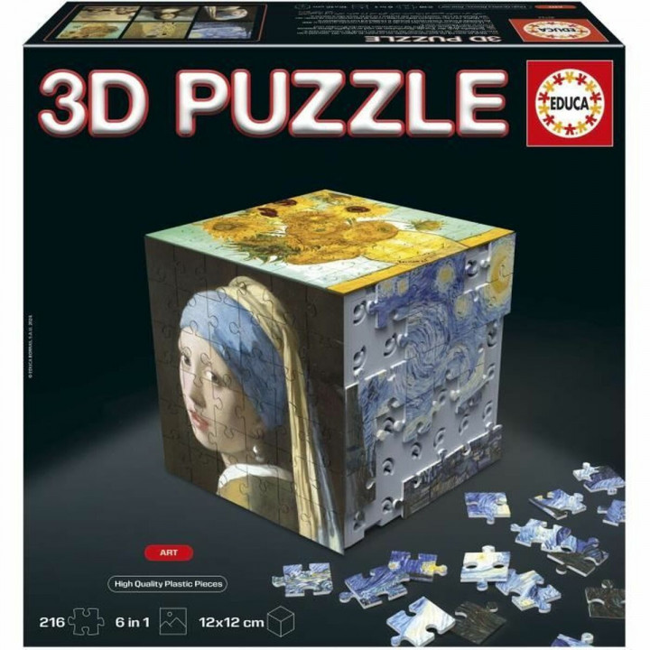 Puzzel Educa Arte en Cubo 36 Onderdelen 216 Onderdelen (6 Stuks)