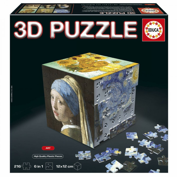 Puzzel Educa Arte en Cubo 36 Onderdelen 216 Onderdelen (6 Stuks)