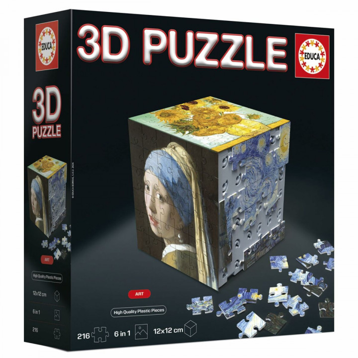 Puzzel Educa Arte en Cubo 36 Onderdelen 216 Onderdelen (6 Stuks)