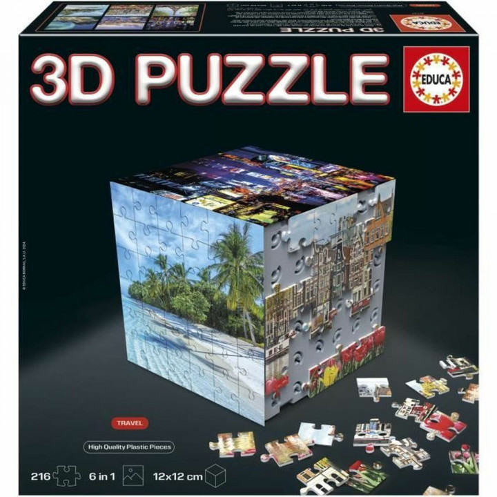 Puzzle Educa 3D 216 Stücke (6 Stück)