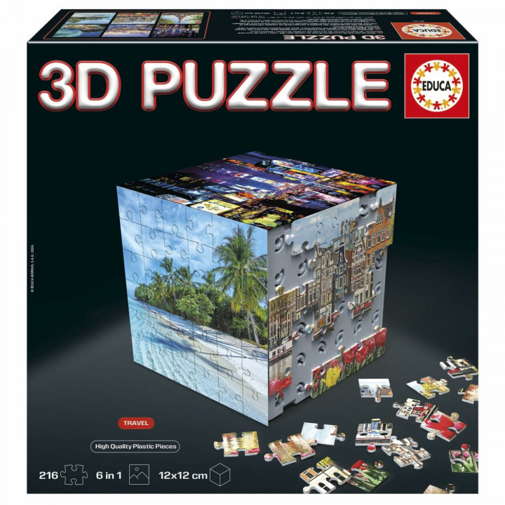 Puzzle Educa 3D 216 Piezas (6 Unidades)
