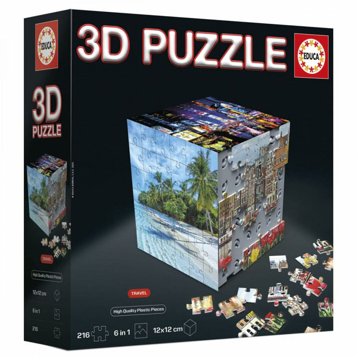 Puzzle Educa 3D 216 Pezzi (6 Unità)