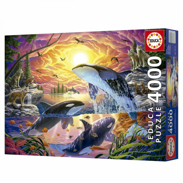 Puzzle Educa Orcas y Lobos 4000 Piezas