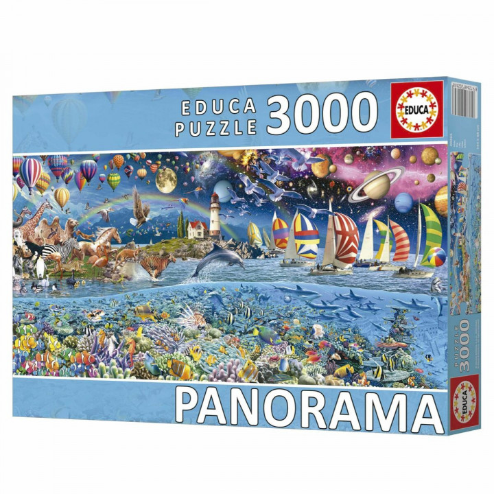 Puzzel Educa Panorama de la Vida 3000 Onderdelen