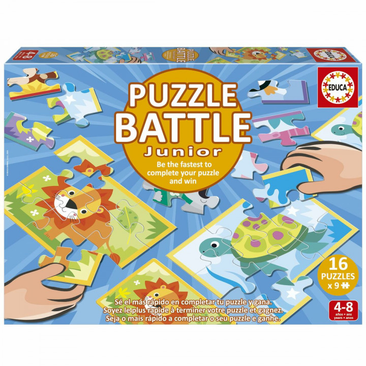 Puzzle Educa Battle Jr Animales 144 Pezzi