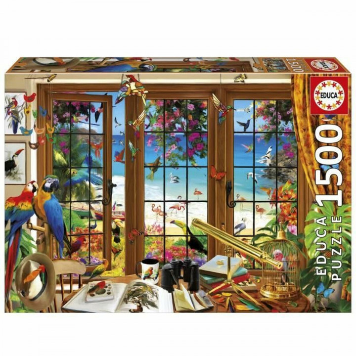 Puzzle Educa Ventana del Observador de Aves 1500 Stücke