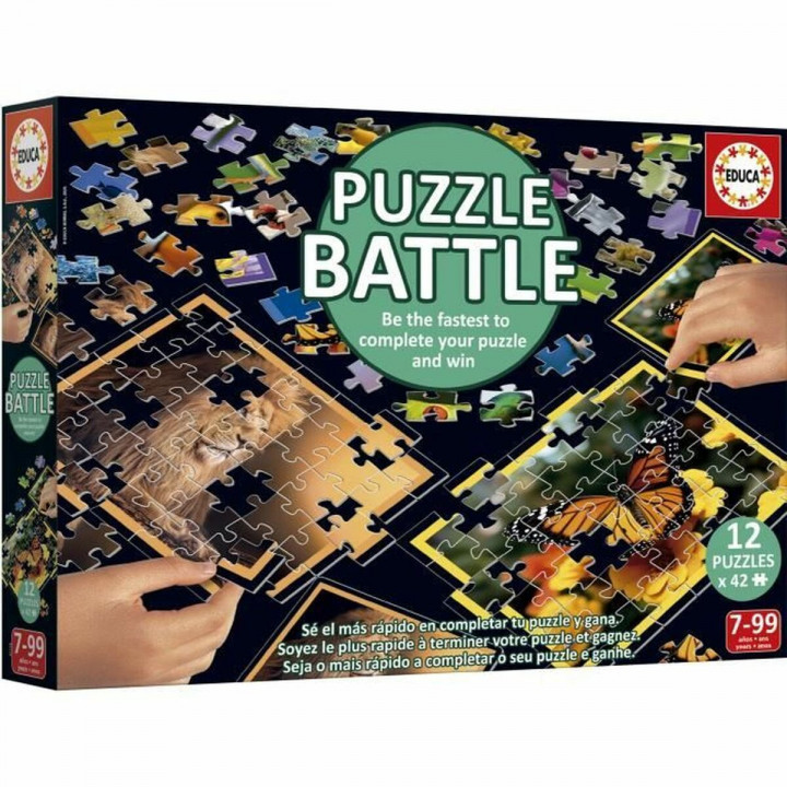 Puzzle Educa Battle Jr Natura 42 Pieces (12 Units)
