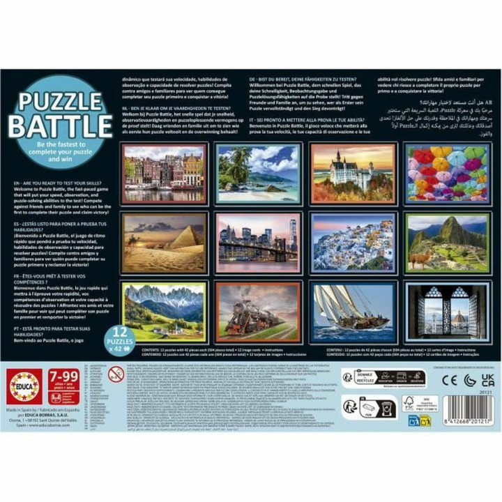 Puzzle Educa Battle Travel 42 Stücke (12 Stück)