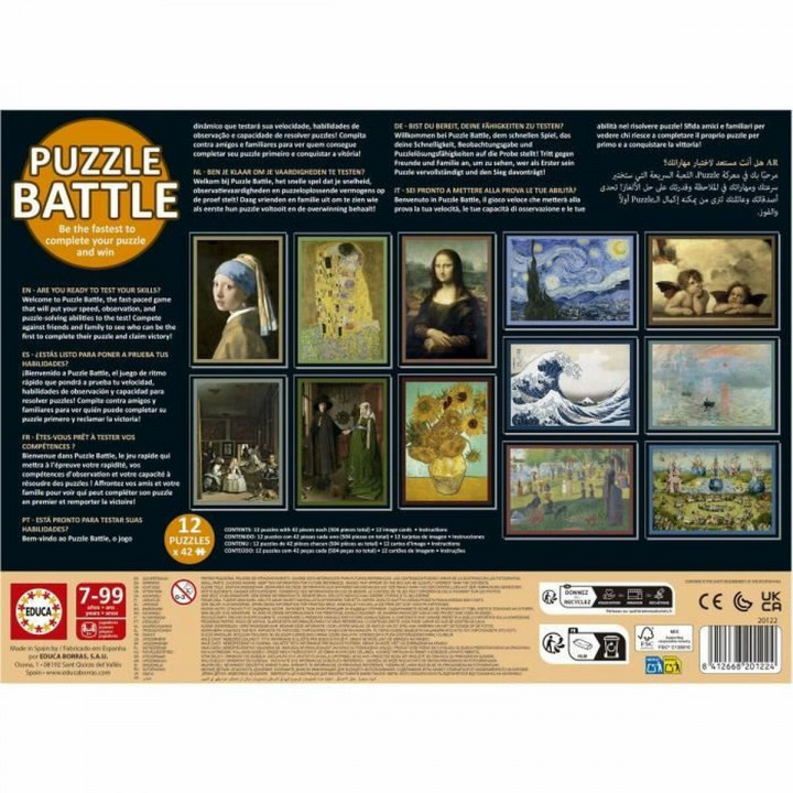 Puzzel Educa Battle Art 42 Onderdelen (12 Stuks)