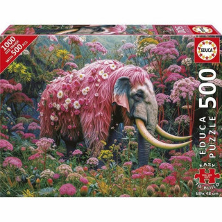 Puzzle Educa Elefante Florido 500 Pezzi