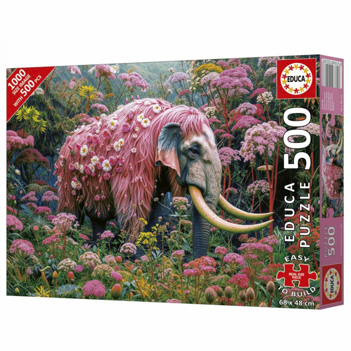 Puzzel Educa Elefante Florido 500 Onderdelen