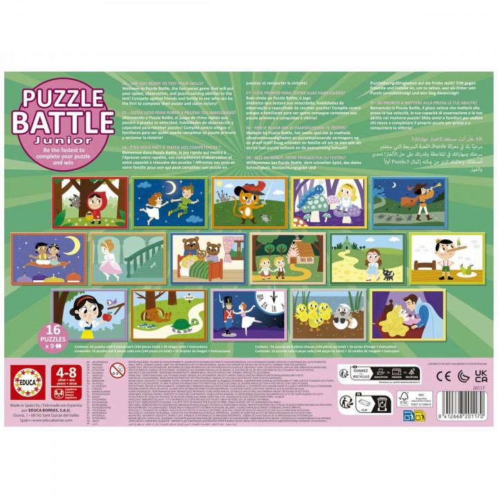 Puzzle Educa Battle Jr Contes 16 Pièces