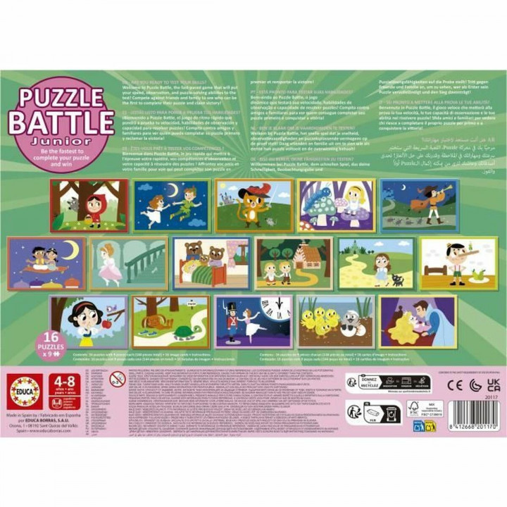 Puzzle Educa Battle Jr Contes 16 Pièces