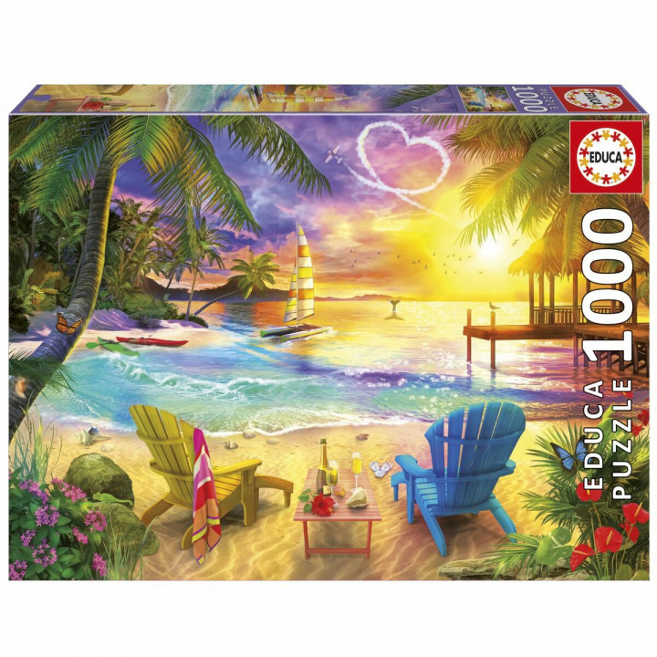 Puzzle Educa Love Beach 1000 Stücke