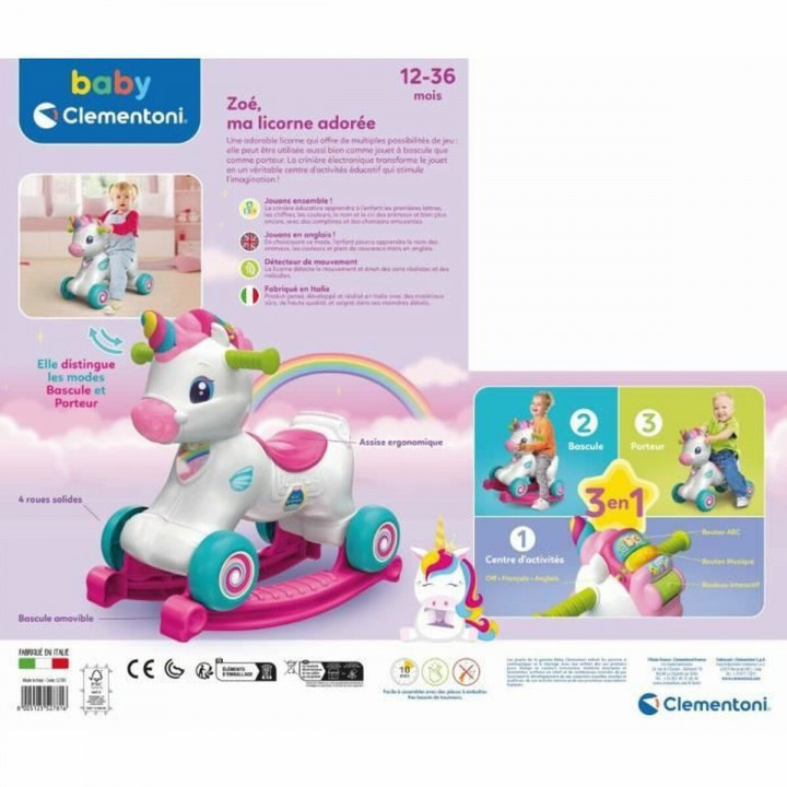 Porteur Clementoni Zoé Licorne