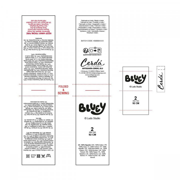 Jurk Bluey Licht Blauw