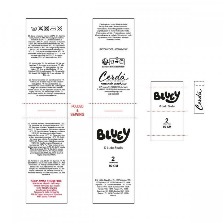 Pigiama Per bambini Bluey Beige