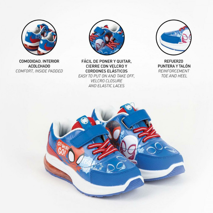 Scarpe Sportive con LED Spidey Azzurro