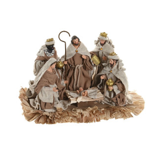 Presepe di Natale Home ESPRIT Marrone Beige Resina 40 X 24 X 23,5 CM