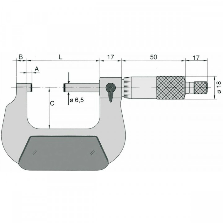 Buitenmicrometer VOGEL 75-100 mm