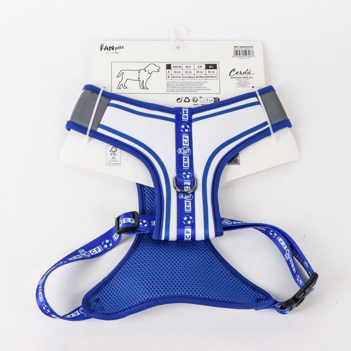 Imbracatura per Cani Real Madrid C.F. Azzurro M/L