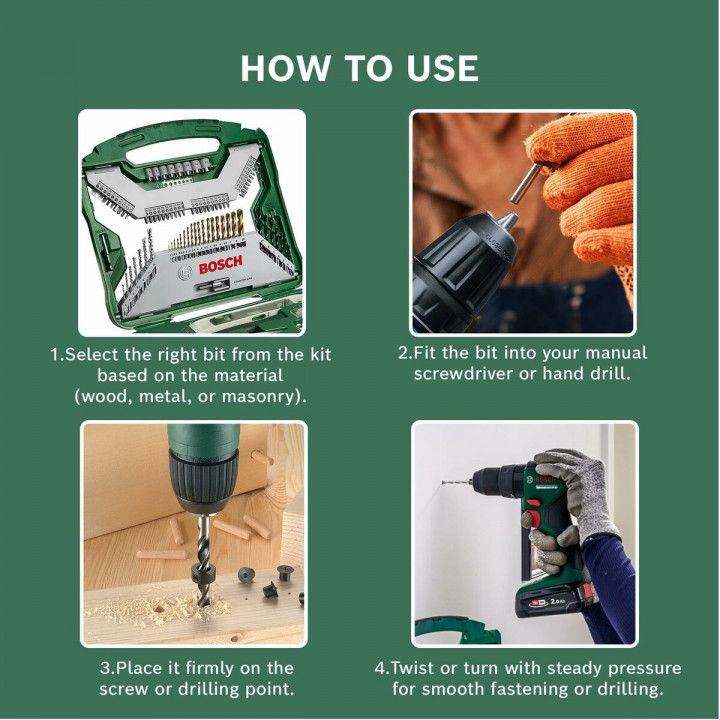 Werkzeugsatz BOSCH 25 x 7 x 35 cm Metall