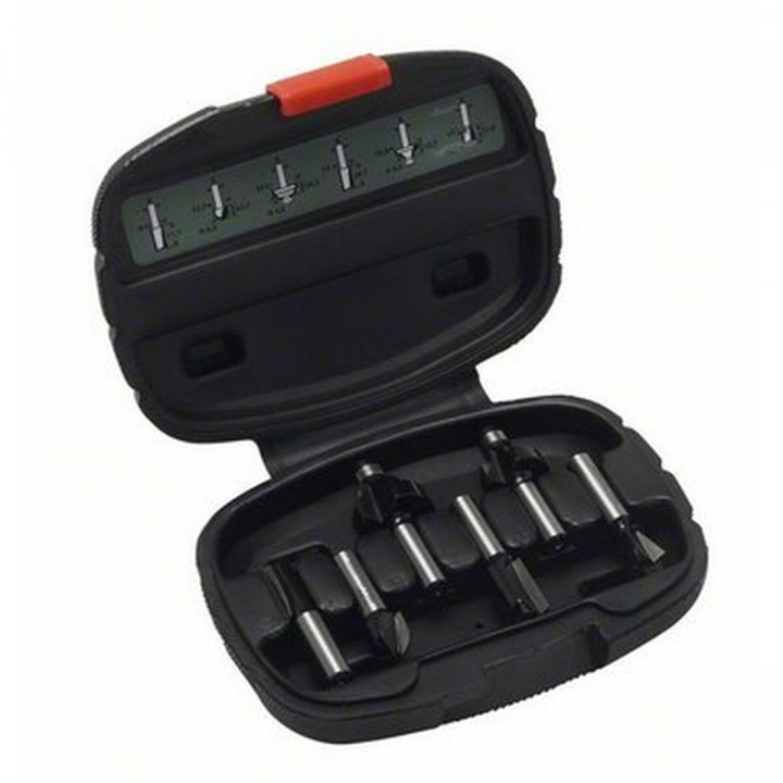 Kit de fraises multiusages BOSCH 8 mm 6 Pièces