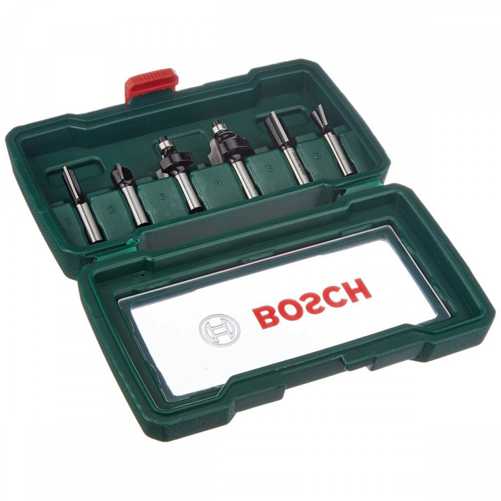 Kit de fraises multiusages BOSCH 8 mm 6 Pièces