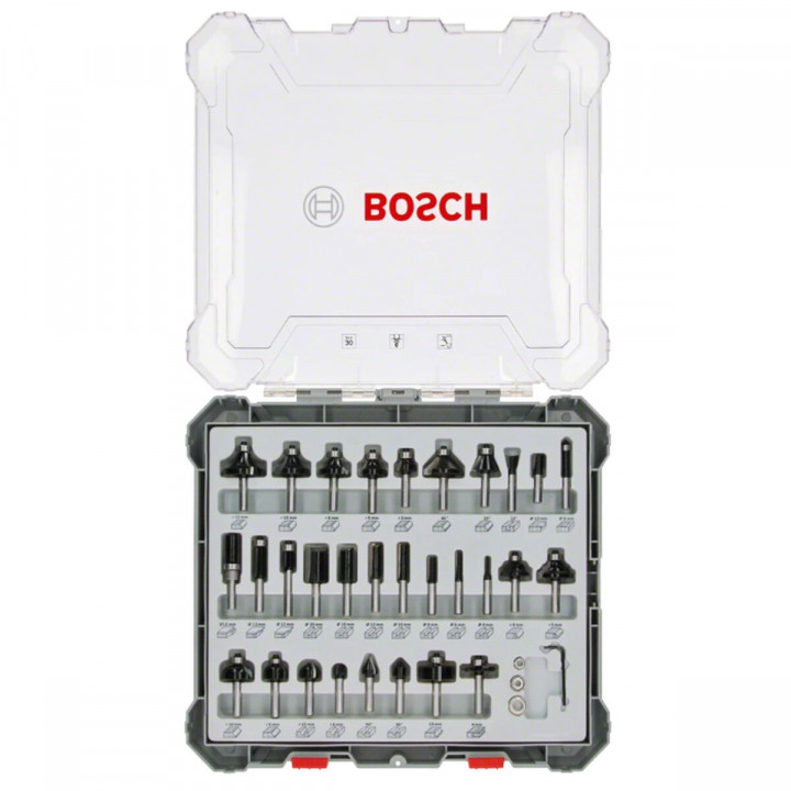 Multipurpose router bit set BOSCH 30 Pieces