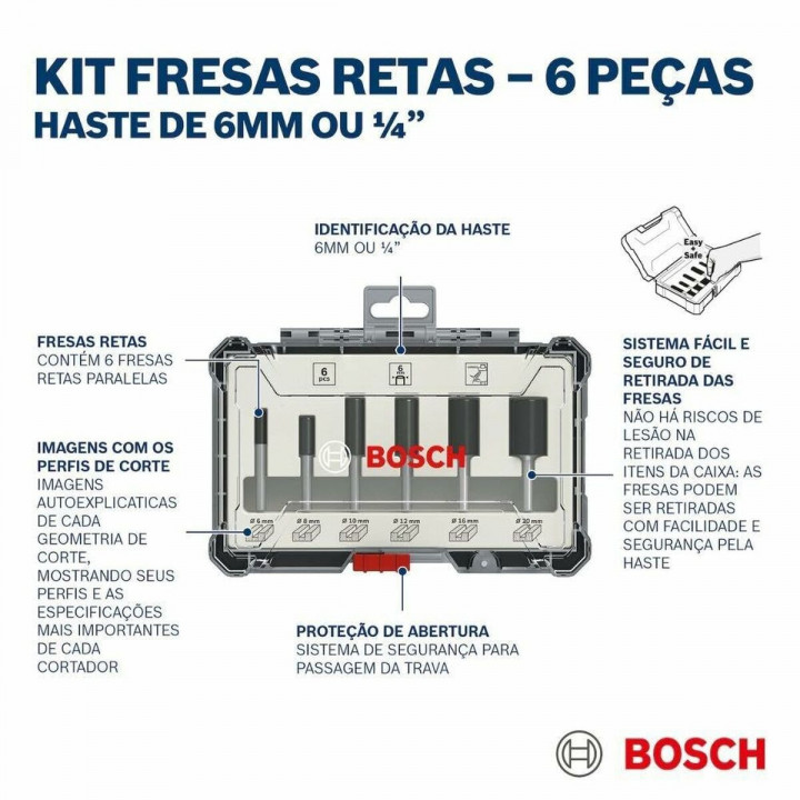 Set di frese multiuso BOSCH 6 Pezzi