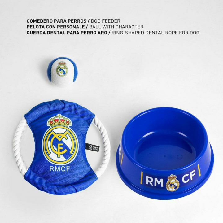 Willkommensgeschenkset für Hunde Real Madrid C.F. Blau 21,0 x 21,0 x 8,8 cm 3 Stücke
