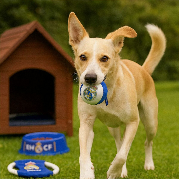 Welcome Gift Set for Dogs Real Madrid C.F. Blue 21,0 x 21,0 x 8,8 cm 3 Pieces