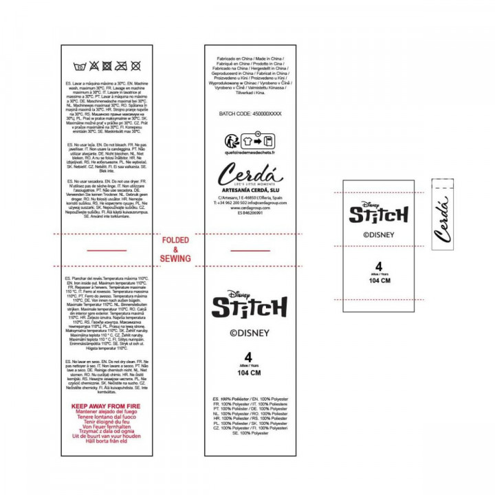 Schlafanzug Für Kinder Stitch Blau