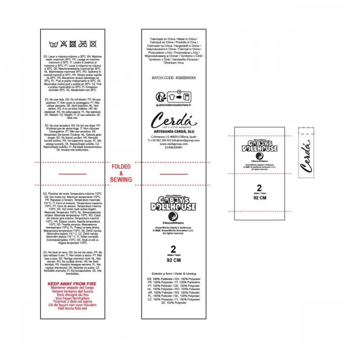 Vestaglia per Bambini Gabby's Dollhouse