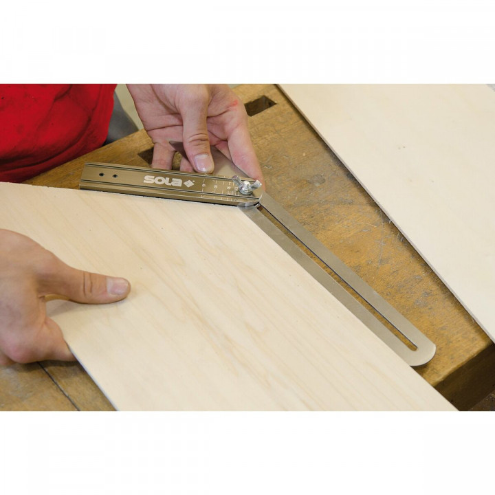 Bevel square with angle graduations SOLA VSTG 250 mm