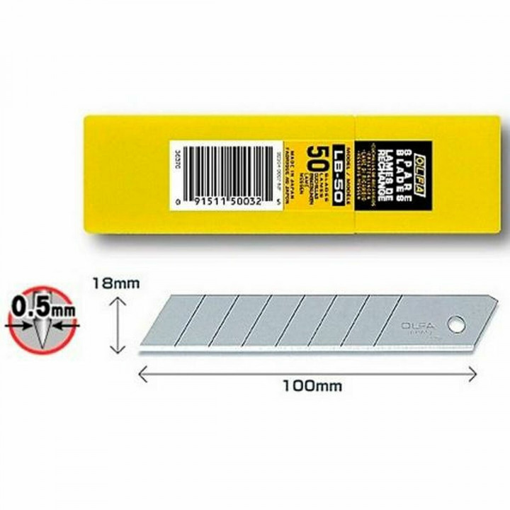Snijmes Olfa Deelbaar Cutter 18 mm 50 Stuks