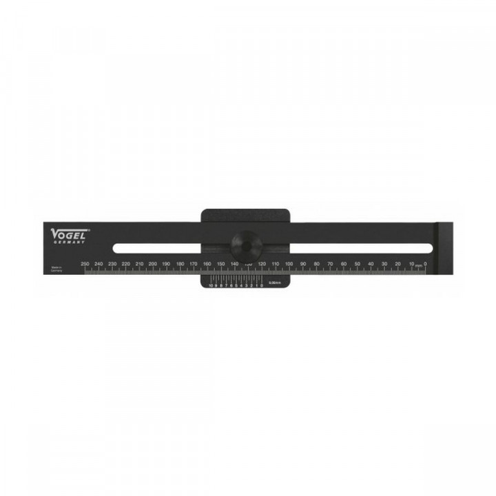 Markup rule VOGEL Black Aluminium