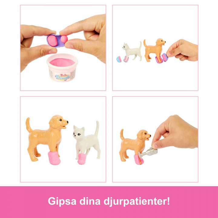 Playset Barbie Veterinarian Clinic 15 Piezas
