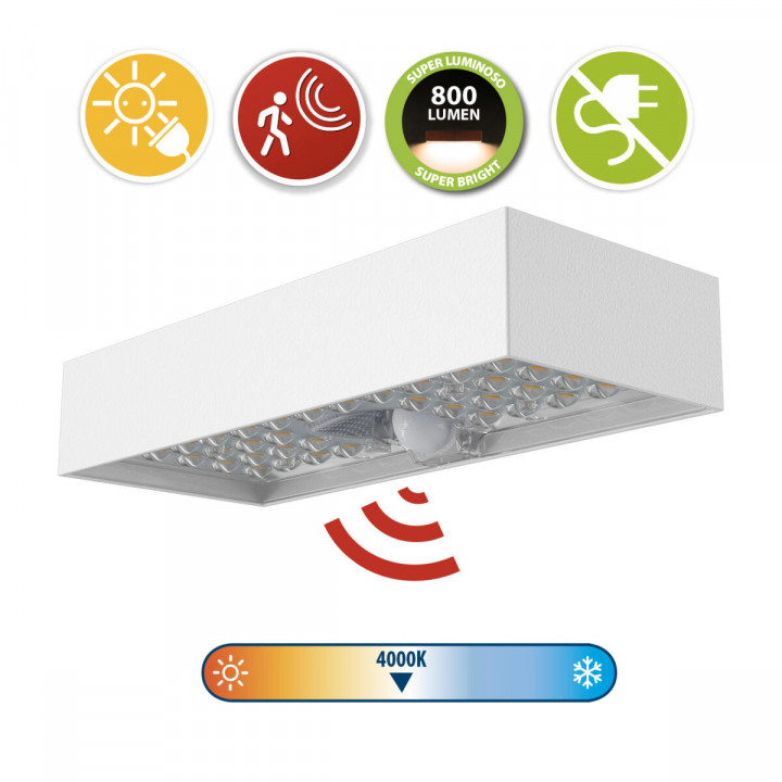 Wandlamp Velamp TEGEL Zwart Polycarbonaat 6 W 800 lm (4000 K)