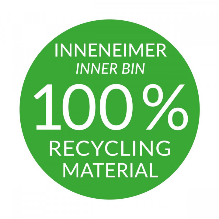 Vuilnisemmer Hailo Multi-Box duo L Wit Grijs Crème Staal Plastic 2 lades 14 L Integreerbaar (2 Stuks)