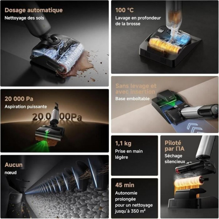 Aspirador MOVA Negro 450 W