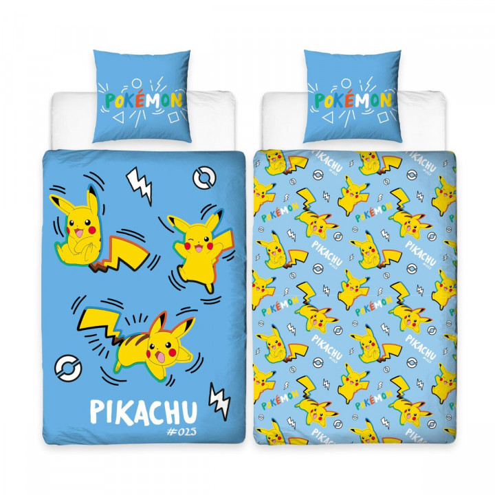 Set di copripiumino Pokémon Azzurro 2 Pezzi