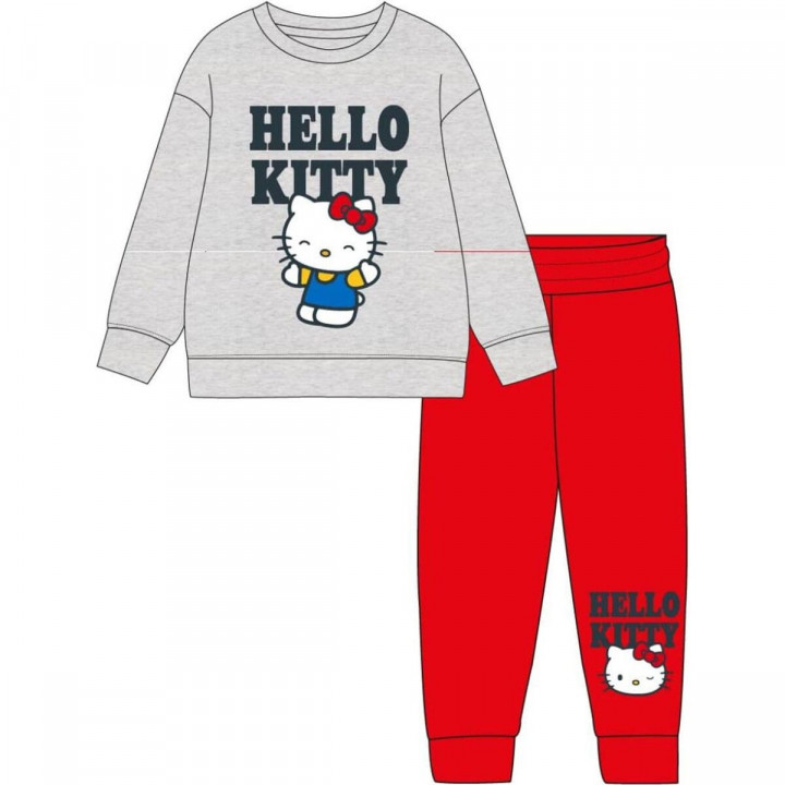 Kinder-Trainingsanzug Hello Kitty Grau 12 Jahre