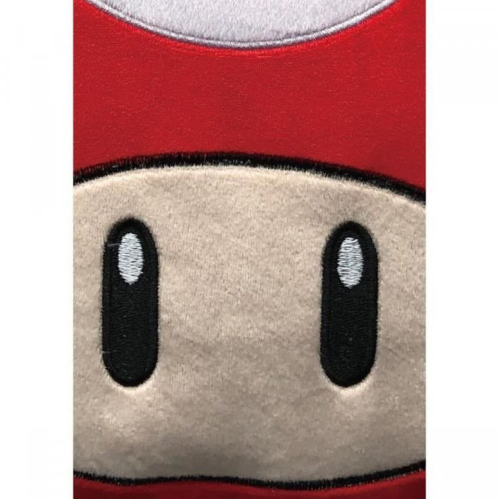 Cushion Mario Bros 43 x 3 x 43 cm White Red Polyester Mushroom