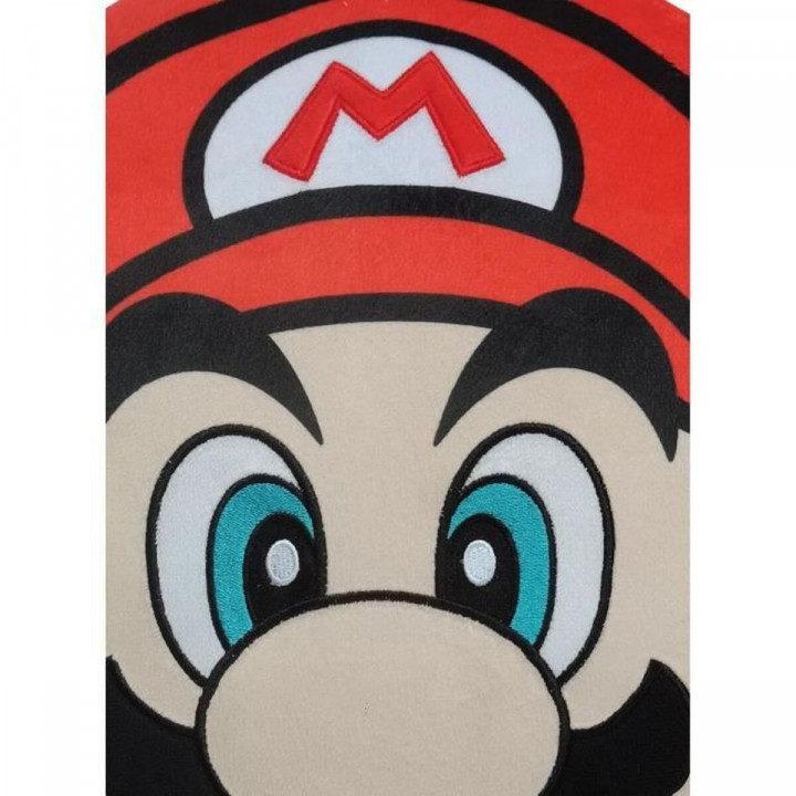 Cojín Mario Bros 41 x 3 x 41 cm Azul Blanco Marrón Negro Rojo Beige Poliéster Cara