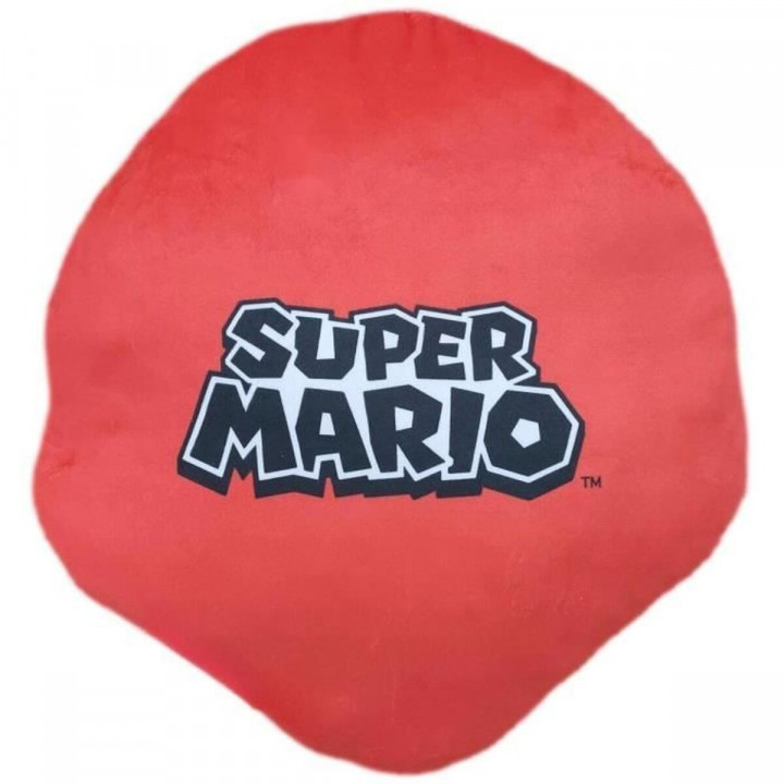 Cojín Mario Bros 41 x 3 x 41 cm Azul Blanco Marrón Negro Rojo Beige Poliéster Cara