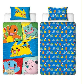 Dekbedovertrek set Pokémon Multicolour Bed van 140 2 Onderdelen