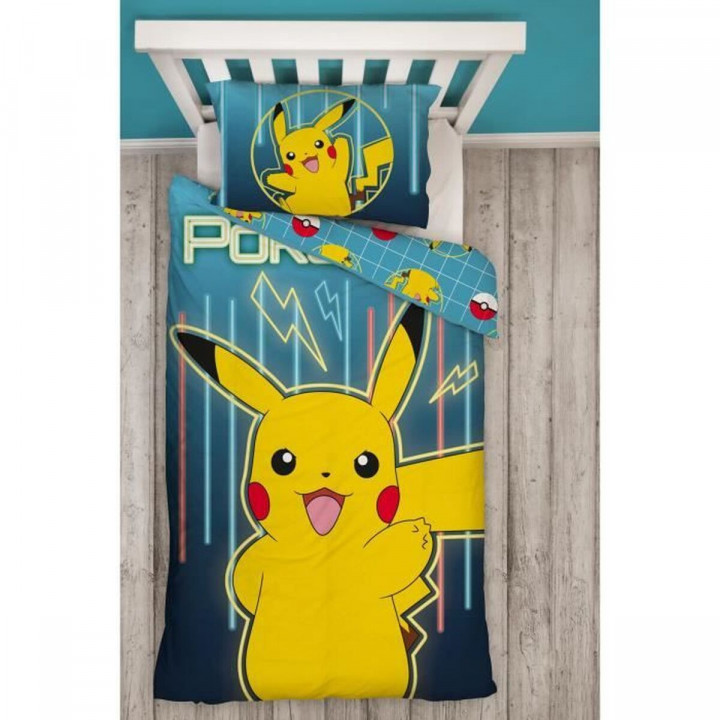 Set di copripiumino Pokémon Giallo Ala francese 2 Pezzi